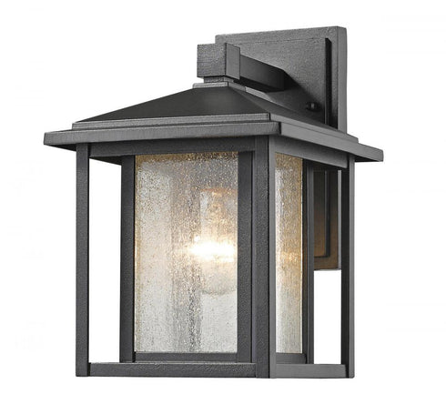 Z-Lite Aspen 1 Light Outdoor Wall Light in Black Finish Model: 554S-BK