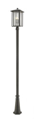 Z-Lite Aspen 3 Light Outdoor Post Mounted Fixture in Black Finish Model: 554PHXLR-519P-BK