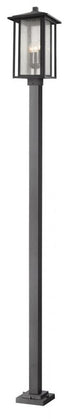 Z-Lite Aspen 3 Light Outdoor Post Mounted Fixture in Black Finish Model: 554PHXLS-536P-BK