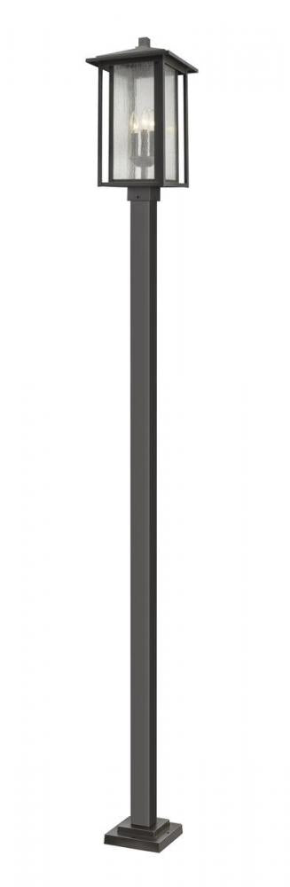 Z-Lite Aspen 3 Light Outdoor Post Mounted Fixture in Black Finish Model: 554PHXLS-536P-BK