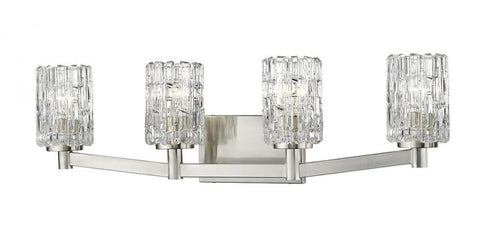 Z-Lite Aubrey 4 Light Vanity in Brushed Nickel Finish Model: 1931-4V-BN