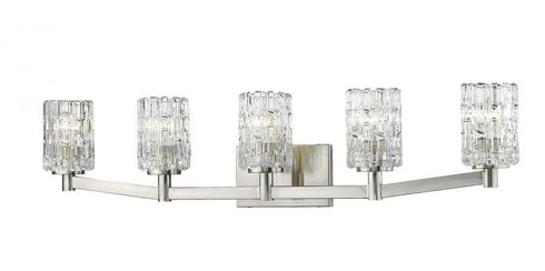 Z-Lite Aubrey 5 Light Vanity in Brushed Nickel Finish Model: 1931-5V-BN