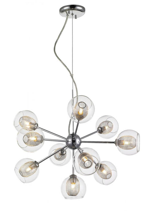 Z-Lite Auge 10 Light Chandelier in Chrome Finish Model: 905-10C
