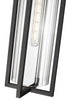 Z-Lite Aura 1 Light Outdoor Chain Mount Ceiling Fixture in Black Finish Model: 5013CHB-BK
