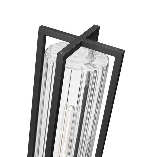 Z-Lite Aura 1 Light Outdoor Post Mount Fixture in Black Finish Model: 5013PHBR-BK
