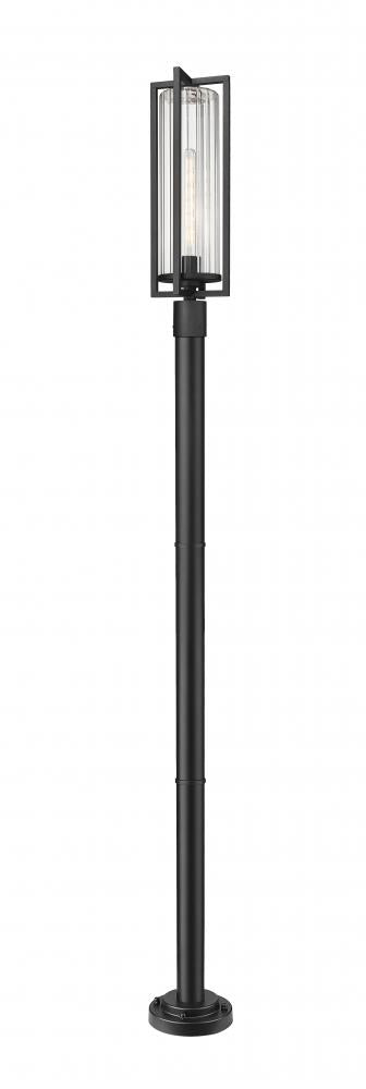 Z-Lite Aura 1 Light Outdoor Post Mounted Fixture in Black Finish Model: 5013PHBR-5012P-BK