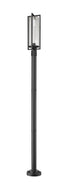 Z-Lite Aura 1 Light Outdoor Post Mounted Fixture in Black Finish Model: 5013PHBR-5012P-BK
