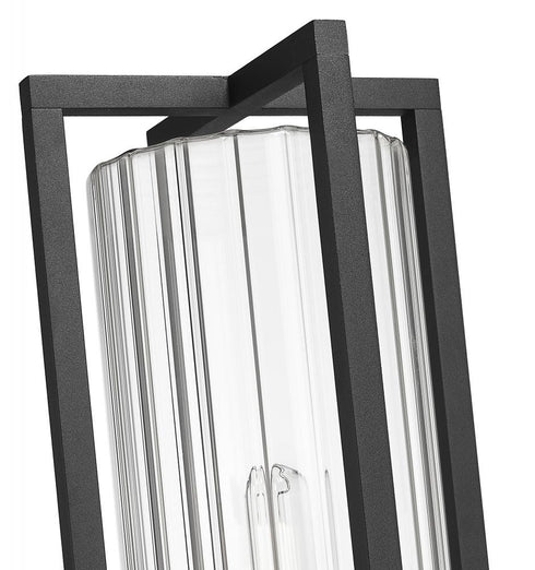 Z-Lite Aura 1 Light Outdoor Post Mounted Fixture in Black Finish Model: 5013PHBR-5012P-BK