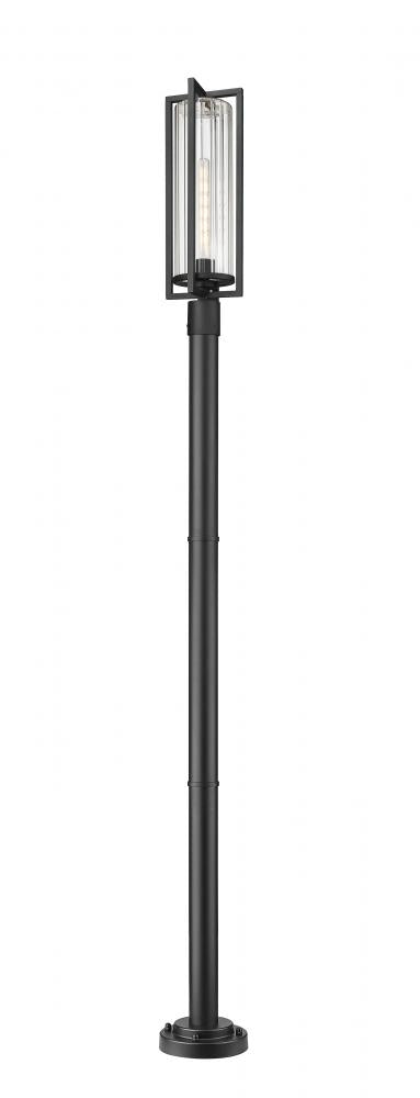 Z-Lite Aura 1 Light Outdoor Post Mounted Fixture in Black Finish Model: 5013PHBR-5012P-BK