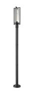 Z-Lite Aura 1 Light Outdoor Post Mounted Fixture in Black Finish Model: 5013PHBR-5012P-BK