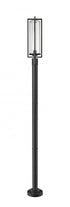 Z-Lite Aura 1 Light Outdoor Post Mounted Fixture in Black Finish Model: 5013PHBR-5012P-BK