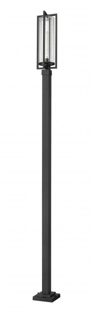 Z-Lite Aura 1 Light Outdoor Post Mounted Fixture in Black Finish Model: 5013PHBS-536P-BK