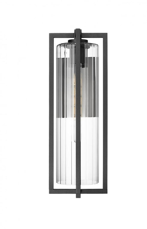 Z-Lite Aura 1 Light Outdoor Wall Light in Black Finish Model: 5013B-BK