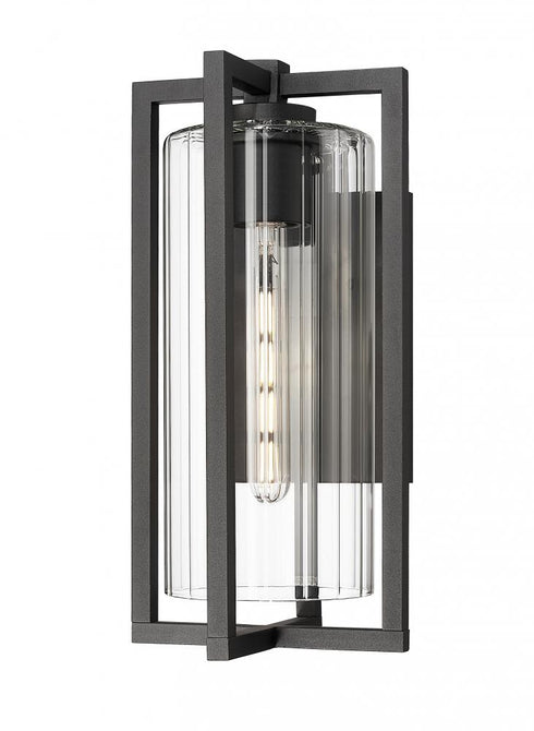Z-Lite Aura 1 Light Outdoor Wall Light in Black Finish Model: 5013M-BK