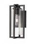 Z-Lite Aura 1 Light Outdoor Wall Light in Black Finish Model: 5013S-BK