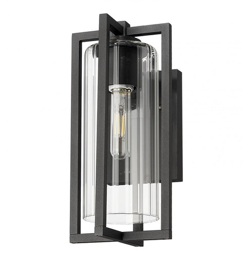 Z-Lite Aura 1 Light Outdoor Wall Light in Black Finish Model: 5013S-BK