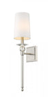 Z-Lite Ava 1 Light Wall Sconce in Brushed Nickel Finish Model: 804-1S-BN