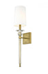 Z-Lite Ava 1 Light Wall Sconce in Brushed Nickel Finish Model: 804-1S-BN