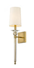 Z-Lite Ava 1 Light Wall Sconce in Brushed Nickel Finish Model: 804-1S-BN