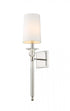 Z-Lite Ava 1 Light Wall Sconce in Brushed Nickel Finish Model: 804-1S-BN