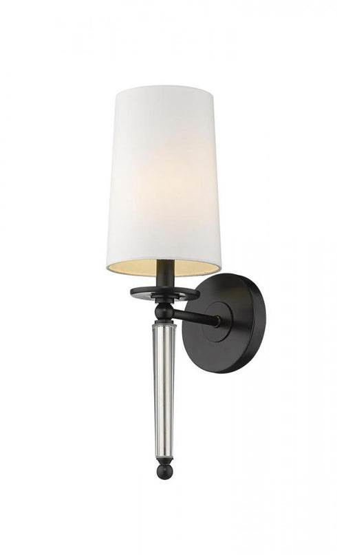 Z-Lite Avery 1 Light Wall Sconce in Matte Black Finish Model: 810-1S-MB