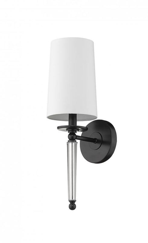 Z-Lite Avery 1 Light Wall Sconce in Matte Black Finish Model: 810-1S-MB