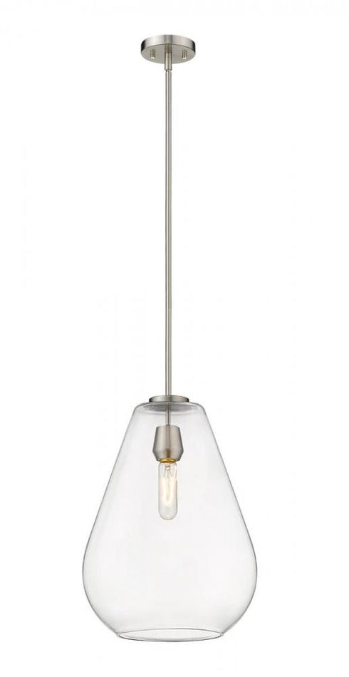 Z-Lite Ayra 1 Light Pendant in Brushed Nickel Finish Model: 488P12-BN