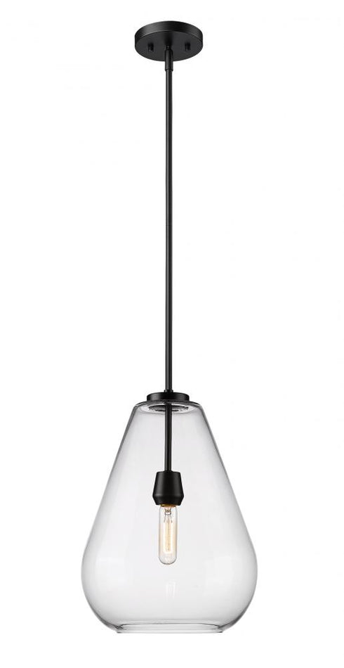 Z-Lite Ayra 1 Light Pendant in Brushed Nickel Finish Model: 488P12-BN
