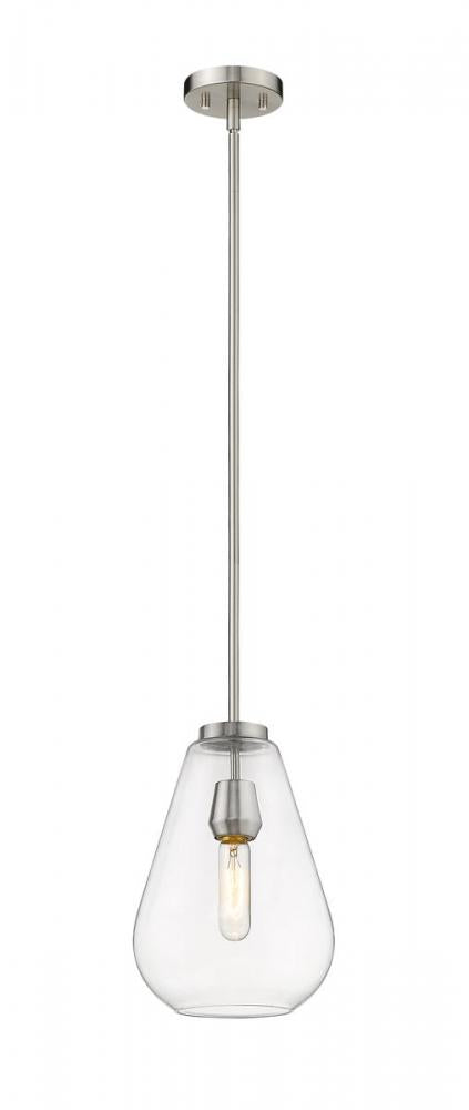 Z-Lite Ayra 1 Light Pendant in Brushed Nickel Finish Model: 488P8-BN