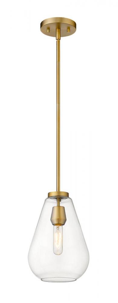 Z-Lite Ayra 1 Light Pendant in Brushed Nickel Finish Model: 488P8-BN