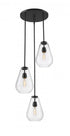 Z-Lite Ayra 3 Light Chandelier in Brushed Nickel Finish Model: 488P8-3R-BN