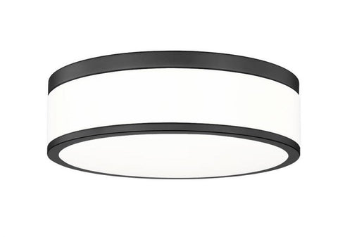 Z-Lite Ballord 1 Light Flush Mount in Brushed Nickel Finish Model: 1012F12-BN-LED