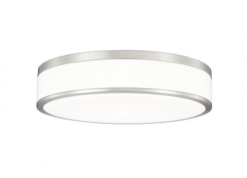 Z-Lite Ballord 1 Light Flush Mount in Brushed Nickel Finish Model: 1012F16-BN-LED
