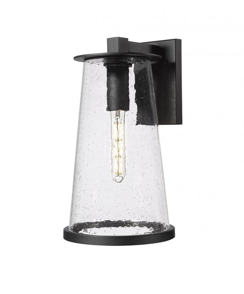 Z-Lite Bar Harbor 1 Light Outdoor Wall Light in Sand Black Finish Model: 5004B-BK