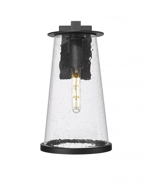 Z-Lite Bar Harbor 1 Light Outdoor Wall Light in Sand Black Finish Model: 5004B-BK