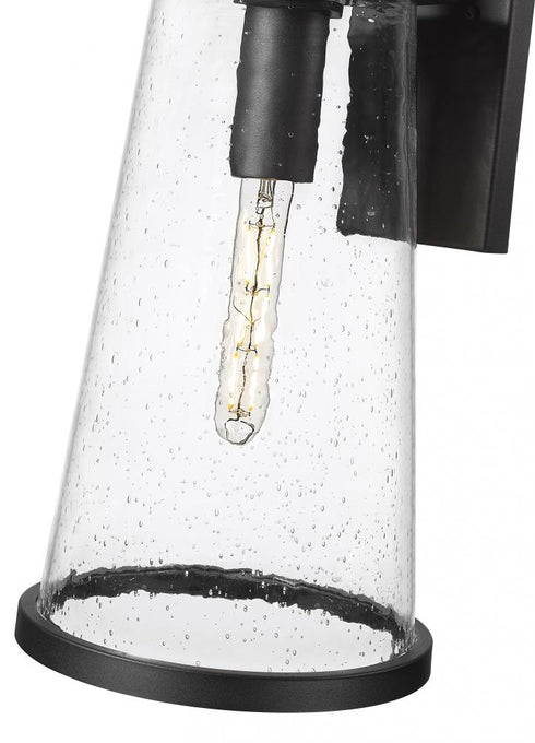Z-Lite Bar Harbor 1 Light Outdoor Wall Light in Sand Black Finish Model: 5004B-BK