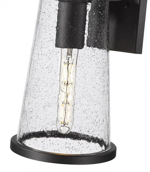 Z-Lite Bar Harbor 1 Light Outdoor Wall Light in Sand Black Finish Model: 5004M-BK