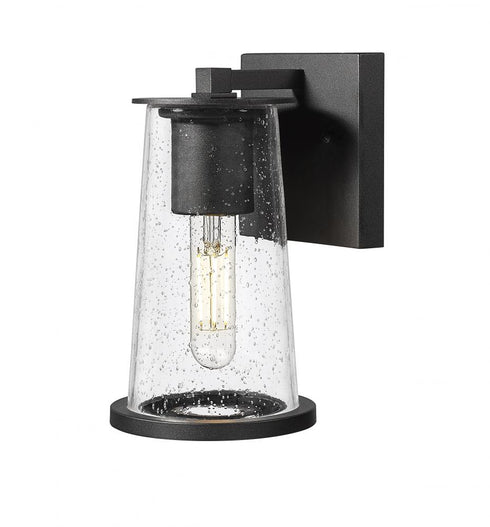 Z-Lite Bar Harbor 1 Light Outdoor Wall Light in Sand Black Finish Model: 5004S-BK