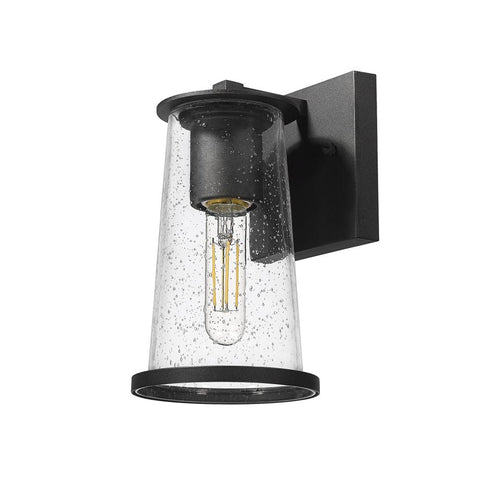 Z-Lite Bar Harbor 1 Light Outdoor Wall Light in Sand Black Finish Model: 5004S-BK