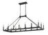 Z-Lite Barclay 16 Light Linear Chandelier in Matte Black Finish Model: 482-16L-MB