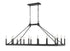 Z-Lite Barclay 16 Light Linear Chandelier in Matte Black Finish Model: 482-16L-MB