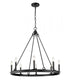 Z-Lite Barclay 8 Light Chandelier in Matte Black Finish Model: 482R-8MB