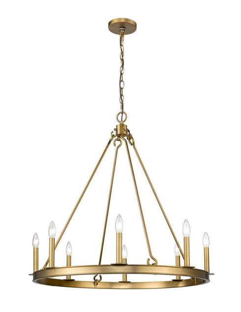 Z-Lite Barclay 8 Light Chandelier in Matte Black Finish Model: 482R-8MB
