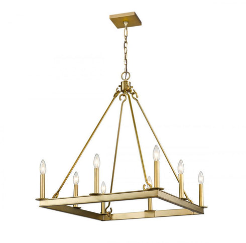 Z-Lite Barclay 8 Light Chandelier in Matte Black Finish Model: 482S-8-26MB