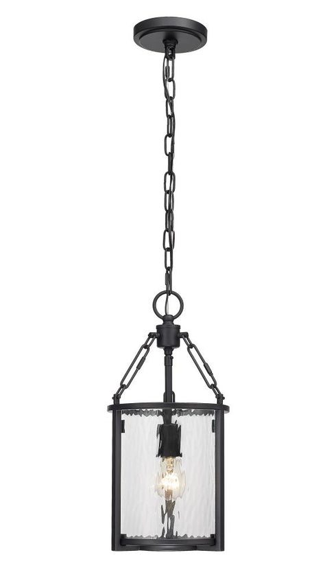 Z-Lite Barrington 1 Light Pendant in Matte Black Finish Model: 346P8-MB