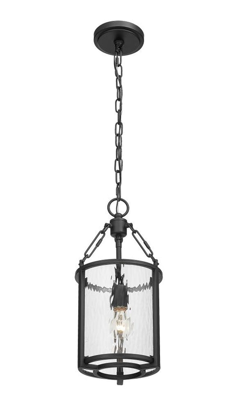 Z-Lite Barrington 1 Light Pendant in Matte Black Finish Model: 346P8-MB