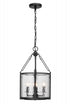 Z-Lite Barrington 4 Light Pendant in Matte Black Finish Model: 346P12-MB
