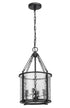 Z-Lite Barrington 4 Light Pendant in Matte Black Finish Model: 346P12-MB