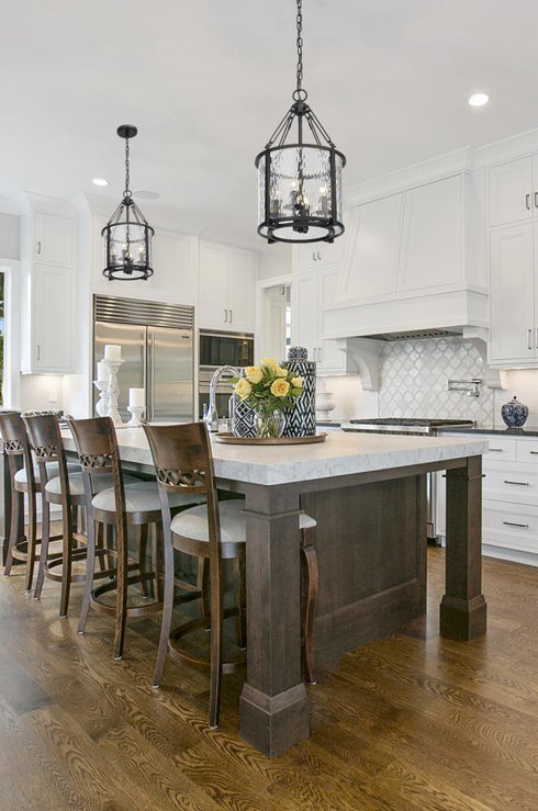 Z-Lite Barrington 4 Light Pendant in Matte Black Finish Model: 346P12-MB