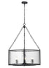 Z-Lite Barrington 6 Light Chandelier in Matte Black Finish Model: 346P26-MB